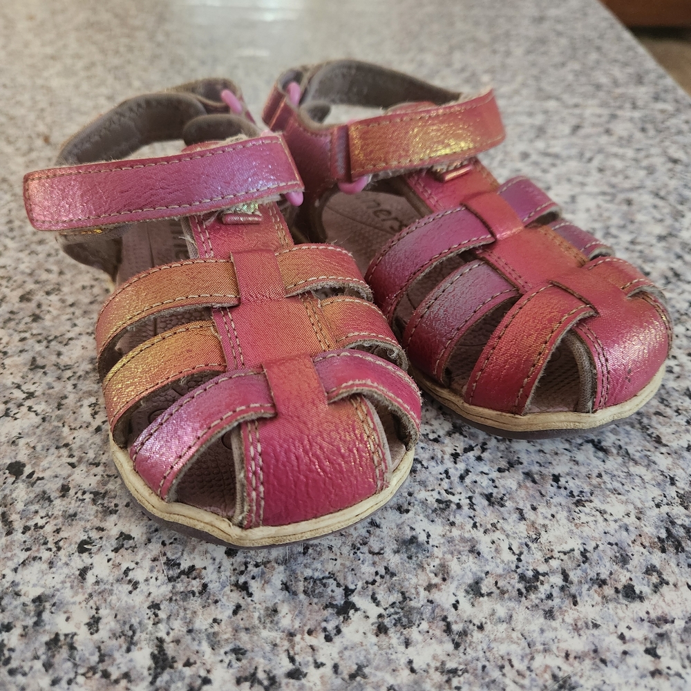 See Kai Run Pink and Gold Kids Sandals